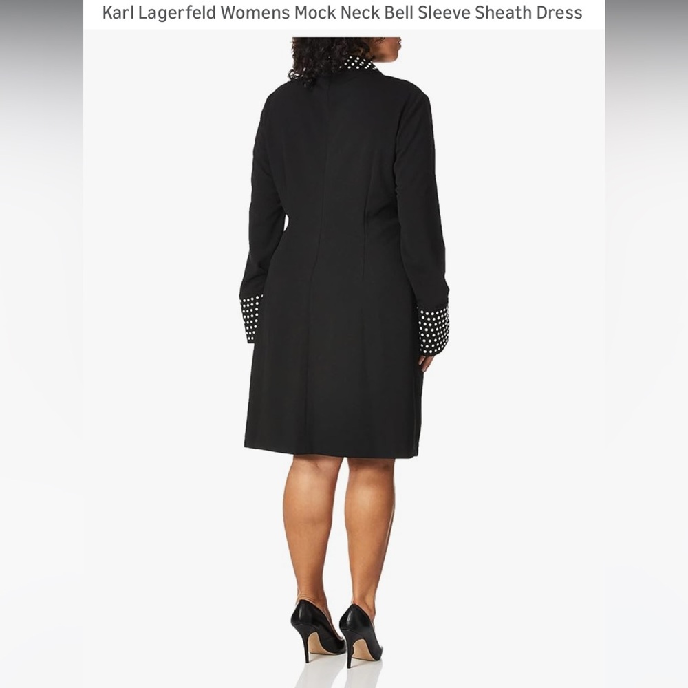 Karl Lagerfeld Black Dress with Pearl Details - Picture 3 of 12